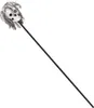 Laska Halloween z czaszką i włosami czarno-biała 120cm - Podgląd zdjęcia produktu 1