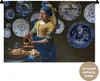 MuchoWow® Wandteppich Wandbehang Mädchen mit Perlenohrring Produktbild-Vorschau 1