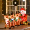 HOMCOM Aufblasbarer Weihnachtsmann auf Schlitten Dekoration Produktbild-Vorschau 2