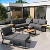 Merax L-Form Gartenmöbel Set 7 Personen, Wetterfeste Produktbild-Vorschau 7