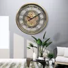 Samilito Wanduhr mit echtem Bewegungsgetriebe Zahnrädern Produktbild-Vorschau 2