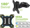 Supporto a palo Techly per monitor da 13-30", nero Anteprima dell’immagine prodotto 17