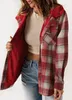 ASKSA Damen Jacke Karierte Winterjacke Oversize Langarm Produktbild-Vorschau 4