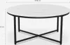 Wohnzimmertisch modern rund 90cm aus Metall Marmoreffekt Produktbild-Vorschau 9