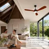 Ø106cm Echtholz Deckenventilator mit Beleuchtung 3 Flügel Produktbild-Vorschau 2