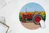MuchoWow® Mauspad Mousepad Traktor - Rot - Sonnenblume - Produktbild-Vorschau 5