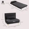 HOMCOM Schlafsessel, 2-in-1 Schlafsofa mit Bettfunktion, Produktbild-Vorschau 3