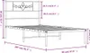 vidaXL Postel s čelem kovová černá 90x200 cm Náhled obrázku produktu 7