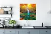 MuchoWow® Poster Steine - Baum - Wasserfall - Herbst - Rot Produktbild-Vorschau 3