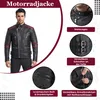 Motorradjacke Retro Vintag Oldschool Lederjacke, Produktbild-Vorschau 3