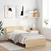 vidaXL Cadre de lit sans matelas avec tête de lit en chêne Voir les images du produit 2