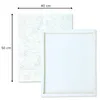 A paint-by-numbers canvas with dimensions indicated. Produktbild-Vorschau