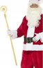 A person dressed as Santa Claus holding a golden staff. Produktbild-Vorschau