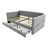 Merax gestoffeerd dagbed 90x190 cm met ruitpatroon, Productafbeelding-voorbeeld 4