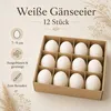 Gänseeier ausgeblasen 12 Stück 7-9 cm Ostereier weiß zum Produktbild-Vorschau 2