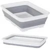 Two views of a collapsible silicone bowl, one expanded and one collapsed. Náhled obrázku produktu