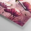 Wanduhr - Quadrat - Glasuhr - Mohn Blume Wiese - 40x40cm - Produktbild-Vorschau 5