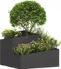 vidaXL Zahradní květináč černý 60 x 60 x 50 cm Ocel Náhled obrázku produktu 2