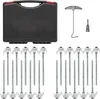 20 x Schraub Heringe 20cm + Koffer Adapter Heringzieher Produktbild-Vorschau 4