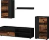 Wohnwand Vicco Berno Eiche rustikal 4-teiliges Set, Model Produktbild-Vorschau 1