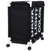A black laundry basket with white text on a white background. Anteprima dell’immagine prodotto