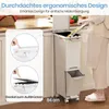 GOPLUS 32L Mülleimer 3 Fächer, 3 in 1 Tretmülleimer mit Produktbild-Vorschau 3
