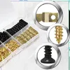 Set mit 252 Metall-Bilderhaken, schwarz und gold. Produktbild-Vorschau 4
