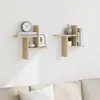 vidaXL Mensole a muro 2 pezzi rovere Sonoma 38x12x38 cm Anteprima dell’immagine prodotto 3