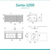 Mai & Mai Design Badmöbelset Waschbeckenunterschrank 120cm Produktbild-Vorschau 8