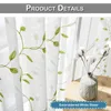 Easy Home Stickerei Voile Vorhänge - 140x245 cm Transparent Produktbild-Vorschau 6