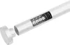 A close-up, isolated view of a telescopic shower rod, with one end detached to reveal the internal spring mechanism. Produktbild-Vorschau