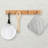 Relaxdays Hakenleiste Bambus, natürliche Maserung, 4 Produktbild-Vorschau 5