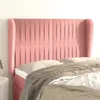vidaXL Kopfteil mit Ohren Rosa 147x23x118/128 cm Samt Produktbild-Vorschau 2