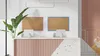 Korková nástěnka v barevném dřevěném rámu 90x60 cm – Modrá Náhled obrázku produktu 3