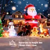 HOMCOM Weihnachtsdeko 2,10 m Weihnachtsmann mit Schornstein Produktbild-Vorschau 9