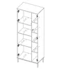 AX LIVING Vitrinenschrank Glas Queba QT07 – 70cm Breite, Produktbild-Vorschau 5