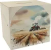 Traktor auf dem Feld Spardose aus Holz Produktbild-Vorschau 1