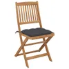 The Living Store Klappbare Gartenstühle 6 Stk. mit Kissen Produktbild-Vorschau 4