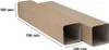 Quadratische Röhre 100 mm/gr2,5 mm/L750 B1 Produktbild-Vorschau 2