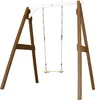 AXI Schaukel in Braun / Weiß aus  Holz | Einzelschaukel mit Produktbild-Vorschau 4