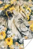 MuchoWow® Poster Löwe - Zeitung - Blumen 40x60 cm - Plakate Produktbild-Vorschau 1