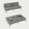 WOLTU 2-Sitzer-Schlafsofa mit 2 Kissen, Verstellbarer Produktbild-Vorschau 3