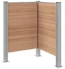 vidaXL Mülltonnenzaun Braun 85 x 85 x 115 cm Aluminium und Produktbild-Vorschau 5