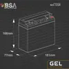 BSA Gel Rasentraktor Batterie 22Ah 12V Produktbild-Vorschau 5