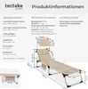 tectake® Hliníkové lehátko Lorella s polstrováním, skládací Náhled obrázku produktu 20