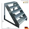 Podesttreppe Stahltreppe 5 Stufen Freistehend Höhe 95cm Produktbild-Vorschau 5