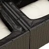 11-tlg. Garten-Sofagarnitur mit Kissen Schwarz Poly Rattan Produktbild-Vorschau 6
