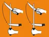 Two illustrations showing how to use a sharpening steel with a knife. Podgląd zdjęcia produktu