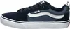 A side view of a navy blue Vans shoe against a white background. Produktbild-Vorschau