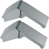 Two silver refrigerator door handles are shown against a white background. Produktbild-Vorschau